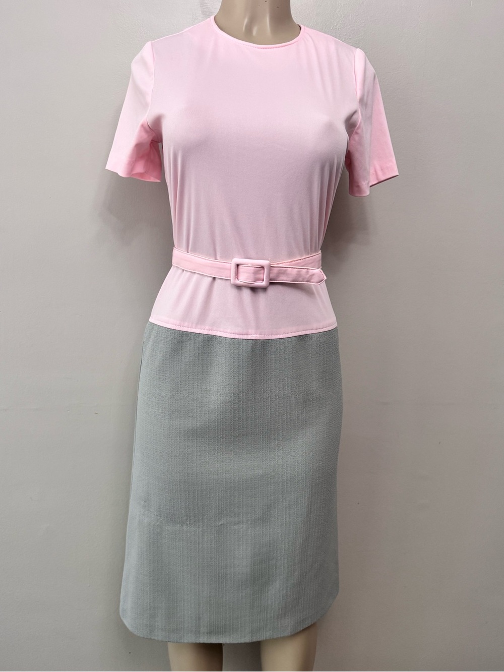 Vintage 70s Color Block Dress
